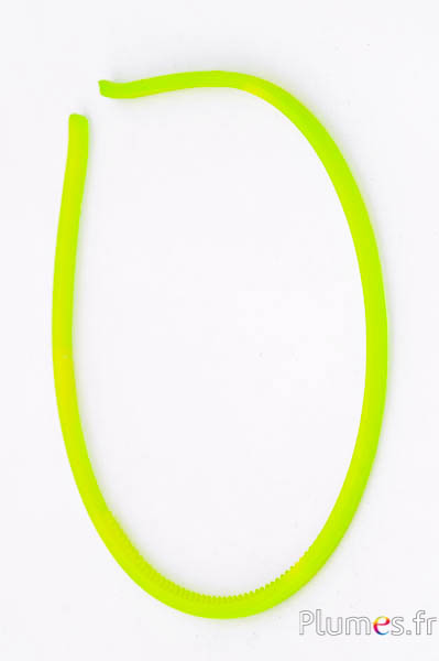 Serre-tête en plastique - largeur 4 mm - lime